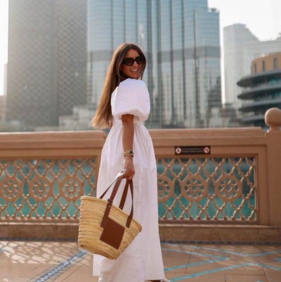 Zara Draped Poplin Midi Dress - Picture 12 of 16